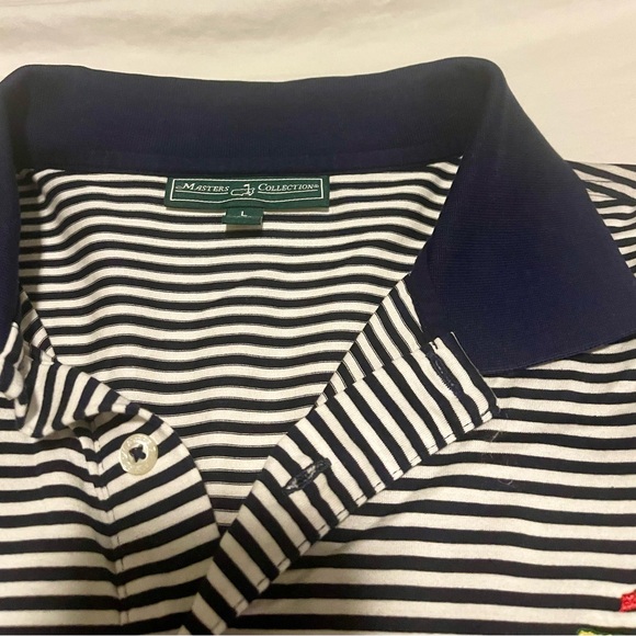Master’s Collection Strip Collared Polo Shirt - Picture 5 of 5